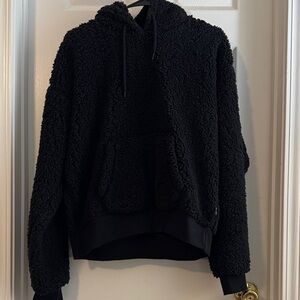 Brixton Black Sherpa Hooded Sweatshirt